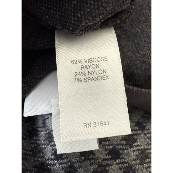 J. Jill Women's Plaid Ponte Full Length Pants Size Medium Gray Black Stretch - Picture 7 of 8